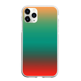 Чехол для iPhone 11 Pro матовый с принтом Красно-бирюзовый градиент в Ухте, Силикон |  | градиент | модный | размытый фон | современный узор | текстура