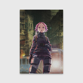 Обложка для паспорта матовая кожа с принтом Ebisu в Ухте, натуральная матовая кожа | размер 19,3 х 13,7 см; прозрачные пластиковые крепления | anime | dorohedoro | ebisu | skull | аниме | дорохедоро | череп | эбису