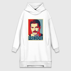 Платье-худи хлопок с принтом Freddie в Ухте,  |  | alternative | metall | music | queen | qween | rock | альтернатива | квин | куин | металл | музыка | рок | фредди меркьюри