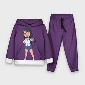 Детский костюм 3D (с толстовкой) с принтом Ms. Nagatoro в Ухте,  |  | anime | chan | dont | gamo | hayase | manga | me | miss | mock | nagatoro | naoto | no | president | sakura | senpai | toy | with | yoshi | аниме | гамо | ёши | издевайся | йоши | манга | нагаторо | наото | не | президент | сакура | семпай |