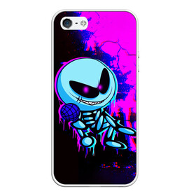 Чехол для iPhone 5/5S матовый с принтом Friday Night Funkin SKID  в Ухте, Силикон | Область печати: задняя сторона чехла, без боковых панелей | fnf | friday night funkin | glitch | skid | глитч | игра | фридей найт фанкин