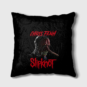 Подушка 3D с принтом CHRIS FENH | SLIPKNOT | СЛИПКНОТ (Z) в Ухте, наволочка – 100% полиэстер, наполнитель – холлофайбер (легкий наполнитель, не вызывает аллергию). | состоит из подушки и наволочки. Наволочка на молнии, легко снимается для стирки | chris fenh | rock | slipknot | крис фенх | петля | рок | скользящий узел | слипкнот | тяжелый рок | удавка
