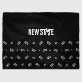 Плед 3D с принтом ПАБГ New State - Соты (Паттерн) в Ухте, 100% полиэстер | закругленные углы, все края обработаны. Ткань не мнется и не растягивается | Тематика изображения на принте: battle | battlegrounds | game | games | mobile | new | new state | player | pubg | royal | state | unknown | битва | игра | игры | королевская | мобайл | нью | пабг | паттерн | соты | стейт