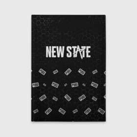 Обложка для автодокументов с принтом ПАБГ New State - Соты (Паттерн) в Ухте, натуральная кожа |  размер 19,9*13 см; внутри 4 больших “конверта” для документов и один маленький отдел — туда идеально встанут права | Тематика изображения на принте: battle | battlegrounds | game | games | mobile | new | new state | player | pubg | royal | state | unknown | битва | игра | игры | королевская | мобайл | нью | пабг | паттерн | соты | стейт