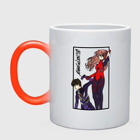 Кружка хамелеон с принтом Evangelion 3.0+1.0  в Ухте, керамика | меняет цвет при нагревании, емкость 330 мл | Тематика изображения на принте: evangelion | evangelion nerv | nerv | shinji ikari | аска лэнгли | аска лэнгли сорью | евангелион | евангелион nerv | нерв | синдзи | синдзи икари
