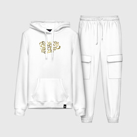 Женский костюм хлопок (с толстовкой) с принтом Belong to the Top в Ухте,  |  | будь выше | динамика | золото | каллиграфия | леттеринг | текстуры | тени