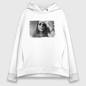 Женское худи Oversize хлопок с принтом Ozzy Osbourne | Оззи Осборн (Z) в Ухте, френч-терри — 70% хлопок, 30% полиэстер. Мягкий теплый начес внутри —100% хлопок | боковые карманы, эластичные манжеты и нижняя кромка, капюшон на магнитной кнопке | black sabbath | michael osbourne | ozzy osbourne | джон майкл осборн | дум метал | оззи | оззи осборн | осборн | хард рок | хеви метал