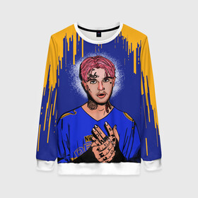 Женский свитшот 3D с принтом LIL PEEP | ЛИЛ ПИП (Z) в Ухте, 100% полиэстер с мягким внутренним слоем | круглый вырез горловины, мягкая резинка на манжетах и поясе, свободная посадка по фигуре | lil peep | lil prince | pink | зарубежная музыка | лил пип | маленький принц