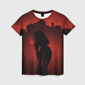 Женская футболка 3D с принтом CP77 | Johnny в Ухте, 100% полиэфир ( синтетическое хлопкоподобное полотно) | прямой крой, круглый вырез горловины, длина до линии бедер | cyberpunk | cyberpunk 2077 | johnny silverhand | keanu reeves | джонни сильверхенд | киану ривз | киберпанк | киберпанк 2077