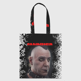 Шоппер 3D с принтом RAMMSTEIN | РАМШТАЙН (Z) в Ухте, 100% полиэстер | Плотность: 200 г/м2; Размер: 34×35 см; Высота лямок: 30 см | lindemann | lm | rammstein | rock | кристиан лоренц | линдеманн | лм | музыка | рамштайн | рок | тилль линдеманн
