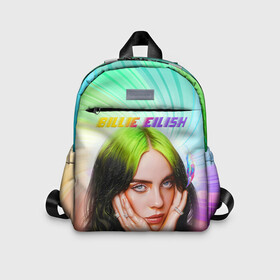 Детский рюкзак 3D с принтом BILLIE EILISH / БИЛЛИ АЙЛИШ (Z) в Ухте, 100% полиэстер | лямки с регулируемой длиной, сверху петелька, чтобы рюкзак можно было повесить на вешалку. Основное отделение закрывается на молнию, как и внешний карман. Внутри дополнительный карман. По бокам два дополнительных кармашка | be | billie | billie eilish | blohsh | ghoul | айлиш | билли | билли айлиш | биляш
