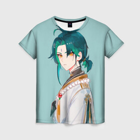 Женская футболка 3D с принтом Xiao / Genshin Impact / в Ухте, 100% полиэфир ( синтетическое хлопкоподобное полотно) | прямой крой, круглый вырез горловины, длина до линии бедер | genshin impact | genshin impact art | genshin impact xiao | genshin impact сйяо | genshin impact сяо | xiao | xiao art | геншин импакт | геншин импакт xiao | геншин импакт сяо | сйяо геншин | сяо | сяо геншин