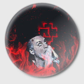 Значок Тилль Линдеманн | Till Lindemann (Z): в Ухте,  металл | круглая форма, металлическая застежка в виде булавки | rammstein | till lindemann | готик метал | индастриал метал | пауль ландерс | рамштайн | рихард круспе | тилль линдеманн | хард рок