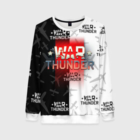 Женский свитшот 3D с принтом WAR THUNDER / ВАР ТАНДЕР  в Ухте, 100% полиэстер с мягким внутренним слоем | круглый вырез горловины, мягкая резинка на манжетах и поясе, свободная посадка по фигуре | game | war thunder | warthunder | world of tanks | wot | вар тандер | война | вот | игры | корабли | мир танков. | онлайн игра | самолеты | танки