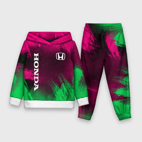 Детский костюм 3D (с толстовкой) NEON HONDA | НЕОН ХОНДА: в Ухте,  |  | auto | honda | neon | авто | автомобиль | анархия | зеленый | розовый | хонда