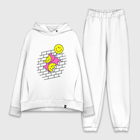 Женский костюм хлопок Oversize с принтом ШАРИКИ В СТЕНЕ   РЕТРО в Ухте,  |  | smile. | иллюзия | кирпич | классический | ретро | смайл | смайлик | стена | шарики