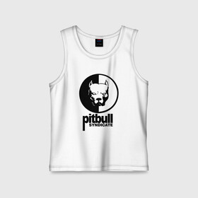 Детская майка хлопок с принтом PITBULL SYNDICATE | ПИТБУЛЬ в Ухте,  |  | Тематика изображения на принте: america | animals | pitbull | pitbull syndicate | sport | usa | америка | животные | питбуль | питбуль синдикат | питбультерьер | собаки | спорт | сша