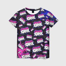 Женская футболка 3D FRIDAY NIGHT FUNKIN ЛОГОБОМБИН: в Ухте, 100% полиэфир ( синтетическое хлопкоподобное полотно) | прямой крой, круглый вырез горловины, длина до линии бедер | dance | friday night funk | friday night funkin | music | the boyfriend | the girlfriend | trash | бойфренд | гёрлфренд | граффити | игры | кликеры | музыка | танцы | треш