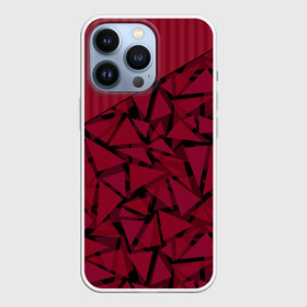 Чехол для iPhone 13 Pro с принтом Красный комбинированный узор в Ухте,  |  | Тематика изображения на принте: абстрактный | в полоску | геометрический | красный | полосатый | современный