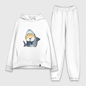 Женский костюм хлопок Oversize Акуло пёс: в Ухте, | | акита ину | акула | арт | костюм | пёс | рисунок | рыжая собака | рыжий пёс | сиба ину | собака