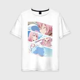 Женская футболка хлопок Oversize с принтом ШУНА, Shuna в Ухте, 100% хлопок | свободный крой, круглый ворот, спущенный рукав, длина до линии бедер
 | anime | rimuru | shuna | slime | tempest | аниме | о моем перерождении в слизь | римуру | слизь | темпест | шуна