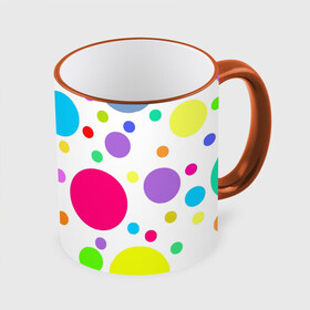 Кружка с полной запечаткой Polka dot: в Ухте, керамика | ёмкость 330 мл | dotted | в горошек | зелёный | красный | разноцветный | синий | узор