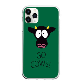 Чехол для iPhone 11 Pro Max матовый с принтом Go Cows в Ухте, Силикон |  | cow | south park | sport | коровы | мульт | мультфильм | спорт | южный парк