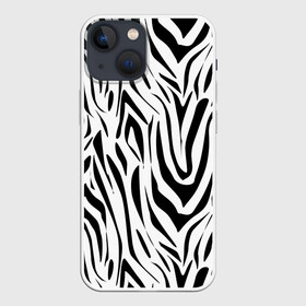 Чехол для iPhone 13 mini с принтом Черно белая зебра в Ухте,  |  | зебра | модный | молодежный | популярный | современный | тигровый | тренд | черно белый