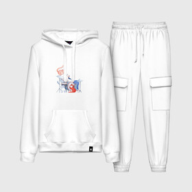 Женский костюм хлопок (с толстовкой) с принтом Кошачья группа в Ухте,  |  | арт | барабаны | группа | кот | котик | кошачья группа | кошачья стая | кошка | музыка | музыкальная группа | музыканты | рисунок