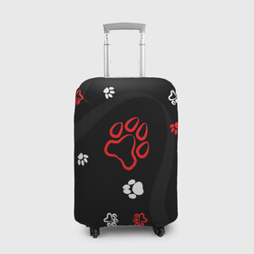 Чехол для чемодана 3D Большая лапа: в Ухте, 86% полиэфир, 14% спандекс | двустороннее нанесение принта, прорези для ручек и колес | большая лапа | лапа | отпечатки | отпечаток | след | следы | узор