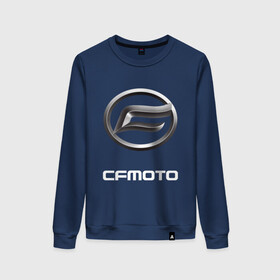Женский свитшот хлопок CFmoto / СФ мото / ЛОГОТИП: в Ухте, 100% хлопок | прямой крой, круглый вырез, на манжетах и по низу широкая трикотажная резинка  | cfmoto | motorcycle | motosport | racing | speed | sport | байк. | гонки | двигатель | мото | мотокросс | мотоспорт | мототриал | мотоцикл | скорость | спорт | сф мото