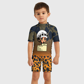 Детский купальный костюм 3D с принтом Чиби Ло в Ухте, Полиэстер 85%, Спандекс 15% | застежка на молнии на спине | Тематика изображения на принте: аниме | для девушек | для детей | пираты | чиби