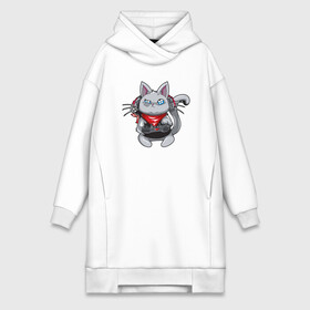 Платье-худи хлопок с принтом Кот   геймер в Ухте,  |  | animal | cat | cute | kitty | meow | друг | животные | игра | киска | кися | китти | кот | котенок | котик | котэ | кошечка | кошка | мур | мяу | питомец