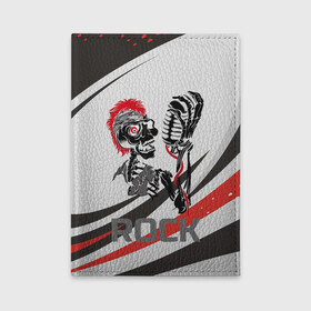 Обложка для автодокументов с принтом Punk music в Ухте, натуральная кожа |  размер 19,9*13 см; внутри 4 больших “конверта” для документов и один маленький отдел — туда идеально встанут права | Тематика изображения на принте: punk | металл | музыка | музыкант | панк | рок | рокер