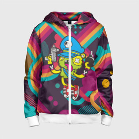 Детская толстовка 3D на молнии с принтом Crazy Bomberman в Ухте, 100% полиэстер |  манжеты и пояс оформлены широкой мягкой резинкой, двухслойный капюшон со шнурком для регулировки, спереди карманы и застежка-молния
 | bomberman | crazy | бомба | бомбермен | бомбермэн | оружие