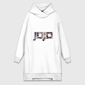 Платье-худи хлопок с принтом Jojo Bizarre Adventure логотип в Ухте,  |  | jojo bizarre adventure | бруно буччеллати | джорно джованна | золотой ветер | миста