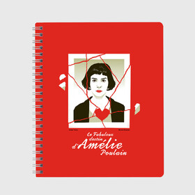 Тетрадь с принтом Amelie в Ухте, 100% бумага | 48 листов, плотность листов — 60 г/м2, плотность картонной обложки — 250 г/м2. Листы скреплены сбоку удобной пружинной спиралью. Уголки страниц и обложки скругленные. Цвет линий — светло-серый
 | amelie | french comedy | heart | photograph | the fabulous destiny of amelie poulain | torn | амели | комедия | невероятная судьба амели пулен | разорванная | романтическая | сердце | фотография | французская