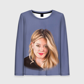 Женский лонгслив 3D Хилари Дафф: в Ухте, 100% полиэстер | длинные рукава, круглый вырез горловины, полуприлегающий силуэт | актриса | блондинка | глаза | девушка | красный | лето | лицо | музыка | певица | песни | портрет | сериал | улыбка | фанарт | хилари дафф