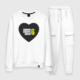 Женский костюм хлопок GTA 6 - Heart: в Ухте, 100% хлопок | на свитшоте круглая горловина, мягкая резинка по низу. Брюки заужены к низу, на них два вида карманов: два