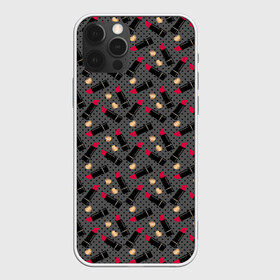 Чехол для iPhone 12 Pro Max с принтом Красная Губная помада в Ухте, Силикон |  | в горошек | для девочки | женский | золотое сердце | косметика | красная помада | любовь | помада | ретро | сердце | серый | черный фон