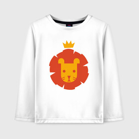 Детский лонгслив хлопок King Lion: в Ухте, 100% хлопок | круглый вырез горловины, полуприлегающий силуэт, длина до линии бедер | animal | cat | lion | африка | животные | зверь | кот | кошка | лев | львенок | львица | тигр | хищник | царь