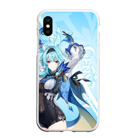 Чехол для iPhone XS Max матовый с принтом Genshin Impact, Эола в Ухте, Силикон | Область печати: задняя сторона чехла, без боковых панелей | eula | genshin impact | геншин импакт | игры | крио | персонажи | эола