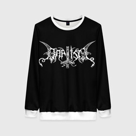 Женский свитшот 3D с принтом Baptism в Ухте, 100% полиэстер с мягким внутренним слоем | круглый вырез горловины, мягкая резинка на манжетах и поясе, свободная посадка по фигуре | Тематика изображения на принте: baptism | black metal | metal | rock | баптизм | группа | метал | рок | роцк | хорна