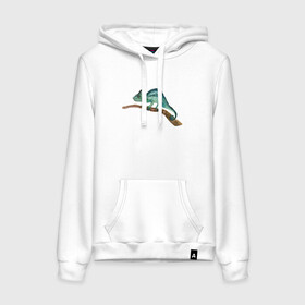 Женская толстовка хлопок Зеленый хамелеон на ветке: в Ухте, френч-терри, мягкий теплый начес внутри (100% хлопок) | карман-кенгуру, эластичные манжеты и нижняя кромка, капюшон с подкладом и шнурком | chameleon | green | lizard | reptile | torqoise | акварель | акварельный | бирюзовый | ветка | зеленый | иллюстрация | на ветке | скетч | хамелеон | ящерица