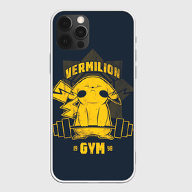 Чехол для iPhone 12 Pro с принтом Vermilion gym в Ухте, силикон | область печати: задняя сторона чехла, без боковых панелей | anime | pokemon | poket monster | poketmon | аниме | анимэ | вермилион | карманные монстры | покемон | спорт | спортзал | спортсменам
