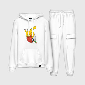 Женский костюм хлопок (с толстовкой) с принтом Сам туда полезай в Ухте,  |  | Тематика изображения на принте: anime | pikachu | pokemon | poket monster | poketmon | аниме | анимэ | карманные монстры | пикачу | покемон