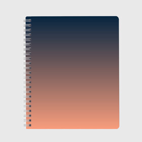 Тетрадь с принтом PREDAWN GRADIENT в Ухте, 100% бумага | 48 листов, плотность листов — 60 г/м2, плотность картонной обложки — 250 г/м2. Листы скреплены сбоку удобной пружинной спиралью. Уголки страниц и обложки скругленные. Цвет линий — светло-серый
 | абстракция | амбре | без дизайна | градиент | градиент и ничего лишнего | градиенты | закат | на каждый день | оранжевая | оранжевое | оранжевый | рассвет | серая | серое | серый | синий | синяя