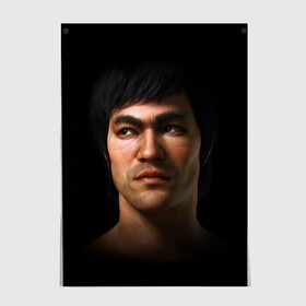 Постер с принтом Bruce в Ухте, 100% бумага
 | бумага, плотность 150 мг. Матовая, но за счет высокого коэффициента гладкости имеет небольшой блеск и дает на свету блики, но в отличии от глянцевой бумаги не покрыта лаком | bruce lee | karate | брюс ли | джеки чан | карате | цитата