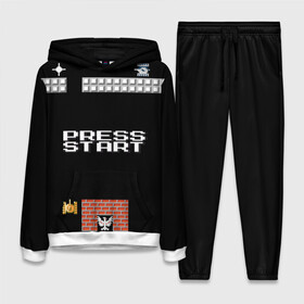 Женский костюм 3D (с толстовкой) с принтом Press start в Ухте,  |  | battle city | press start | денди | танчики