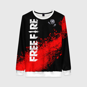 Женский свитшот 3D с принтом FREE FIRE (Фри Фаер) в Ухте, 100% полиэстер с мягким внутренним слоем | круглый вырез горловины, мягкая резинка на манжетах и поясе, свободная посадка по фигуре | ff | free fire | game | gamer | games | garena | pro gamer | гарена | гексагон | игра | текстура | фри фаер | фф